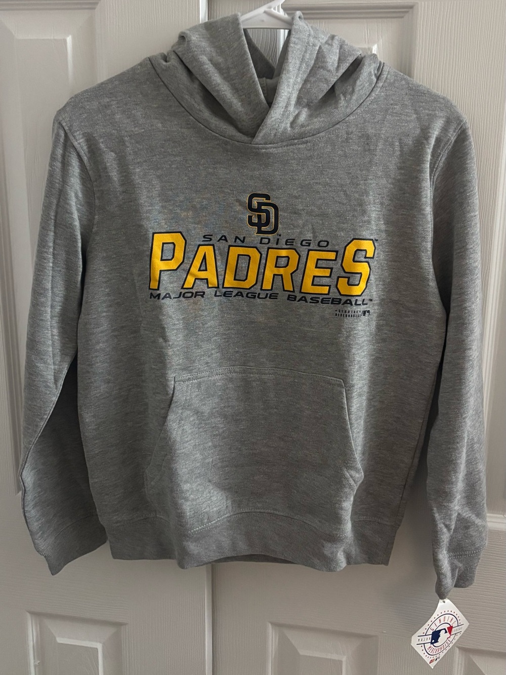 Youth San Diego Padres Hoodie Gray MLB Genuine Merchandise Size Medium 10/12 NWT